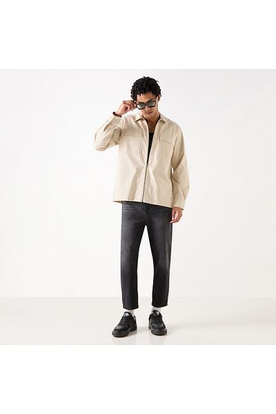 ECKO Zip Though Shirt With Long Sleeves And Pockets