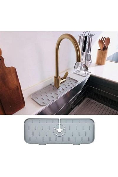 STOREMAX Silicone Flexible Mat for Bystoreby Faucet Handle Drip Catcher Rack Kitchen Countertop Splash Guard