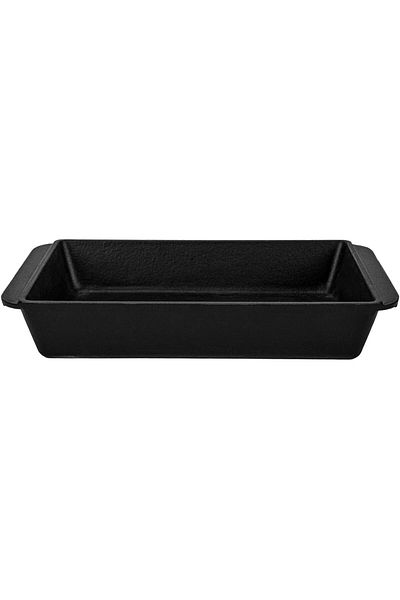 STOREMAX Mrttnca Casting Rectangular Rosto and Baking Tray Casting Iron Solid Double Handle Size 21X3