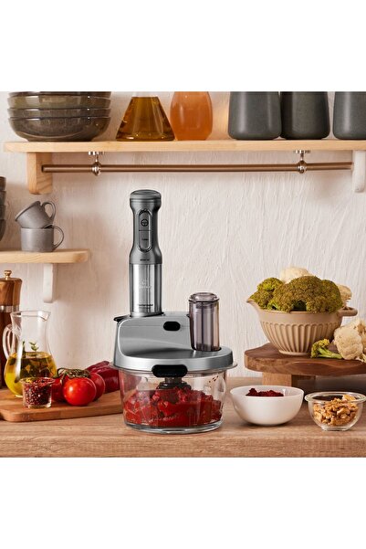 Karaca Turbo Doğrayıcı, Dilimleme Rondo, Blender 2500W Yüksek Güç 8 in 1 Mikser seti & Mutfak Robotu