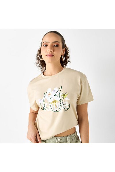 Kappa Printed T-shirt With Crew Neck And Short Sleeves