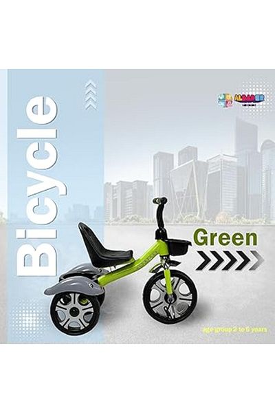 ALBADER Baby Tricycle for Kids, Toddler Tricycle with Back and Rear Stroge, EVA Covered Wheels