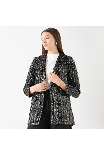 Iconic سترة مزينة بالترتر بأكمام طويلة