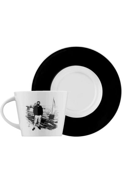 STOREMAX Ntwork Porcelain Gentlemen Series Coffee Cup Set Sail, 100 ml Art 1087243
