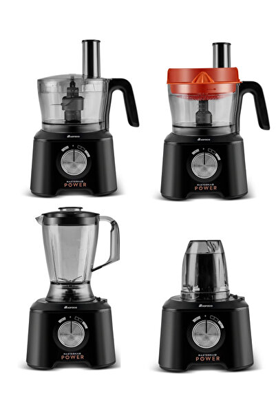 Karaca Hamur yoğurma Narenciye sıkma 11 Ürün 1 arada Çift katlı paslanmaz çelik rende başlığı Mutfak Robotu