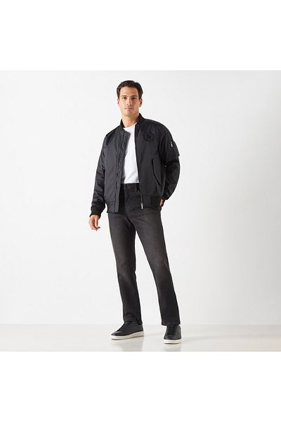 Emperor Logo Detail Zip Through Jacket With Pockets And Long Sleeves