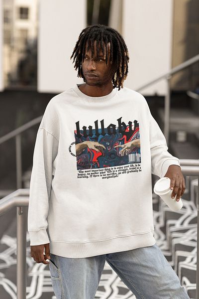 SEVBANO Lullbaby Design Printed Unisex Oversize Sweatshirt