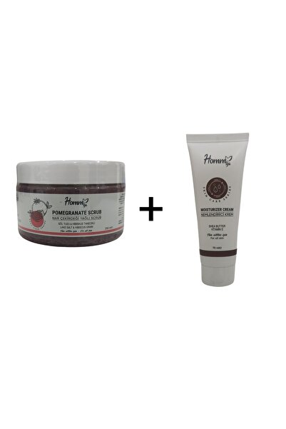 SOFT HOMM LIFE NAR ÇEKİRDEĞİ YAĞLI BİTKİ TANECİKLİ SCRUB 250 ML+homm life nem...
