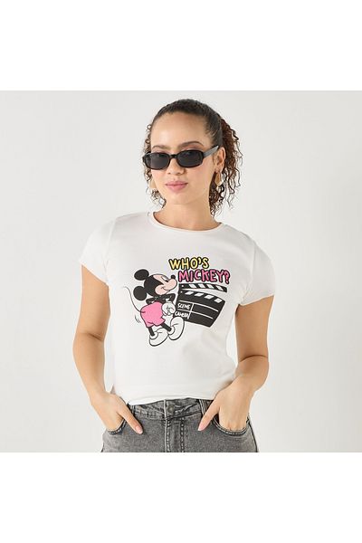 SP Characters Chr L Seam Detail Crop Tee