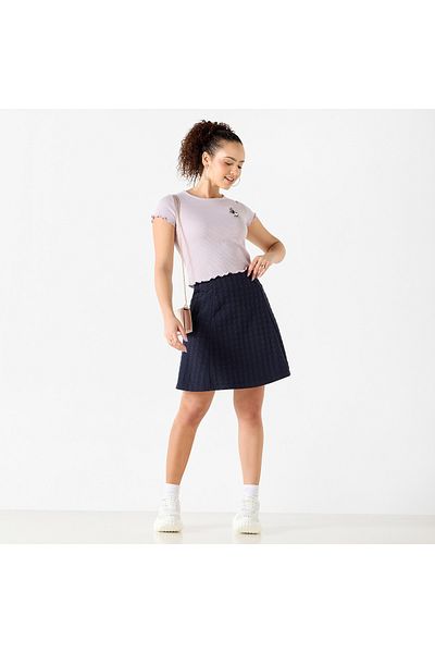 SP Characters Chr L Lettuce Hem Crop Tee