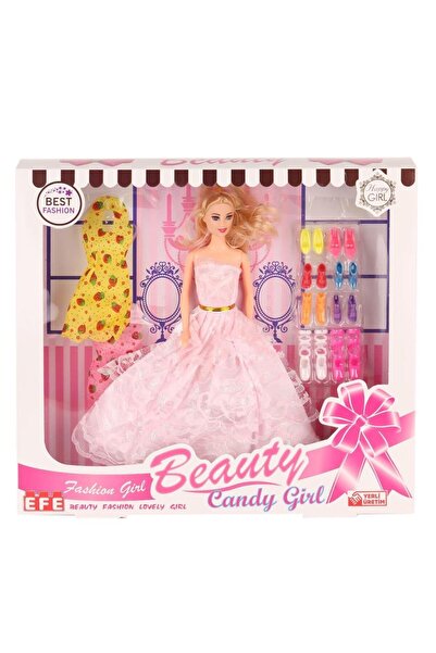NW NessiWorld Nessiworld 207 Candy Girl Doll مع مجموعة أحذية -Efe Toys