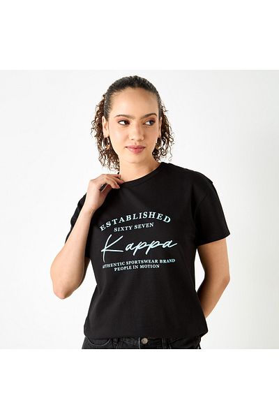 Kappa Printed T-shirt With Crew Neck And Short Sleeves