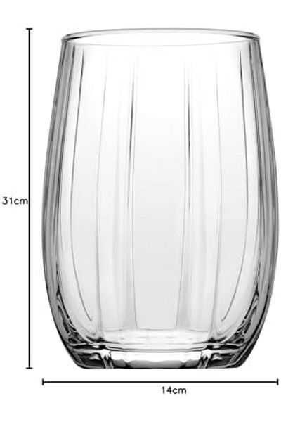 STOREMAX Ntwork Linka Water Glass, Plain, 380 Ml, 6 Pieces Art 1087243