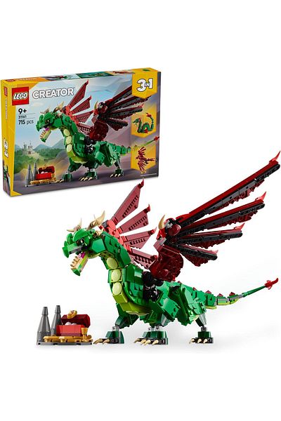 STOREMAX Svtcrt Creator 3-in-1 Medieval Dragon 31161-9 Sea Yi for Children and Above