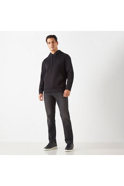 Emperor Emperor Embroidered Hoodie with Long Sleeves