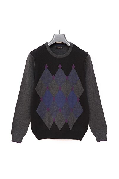 Dio Rise Men's Long Sleeve Slim Sweater - 189229 - Black