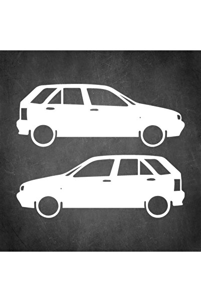 Sönmez Dijital Fiat Tipo Gölge Sticker - Tipo Sticker - Sağ Sol Set - Oto Sti...