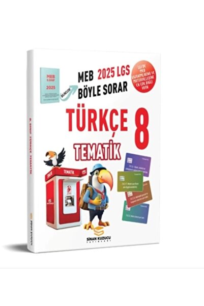 SİNAN KUZUCU YAYINLARI 2025 lgs 8. sınıf TÜRKÇE TEMATİK SORU BANKASI sinan ku...