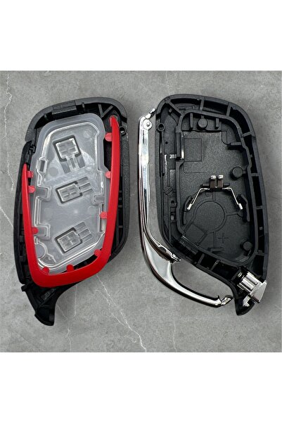 Luxe Aksesuarr Carcasa telecomenzii cu cheie inteligentă MG ZS cu 3 butoane Culoare negru roșu