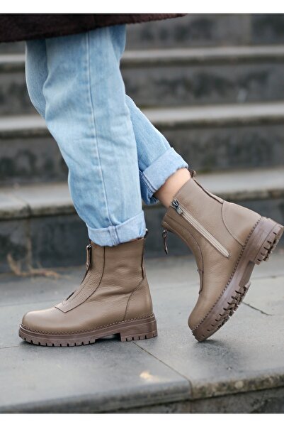 EREN SHOES BAG (ΒΑΚΟΥ) Γνήσιο δέρμα με οδοντωτή αντιολισθητική σόλα Εσωτερικά ορθοπεδικά μποτάκια