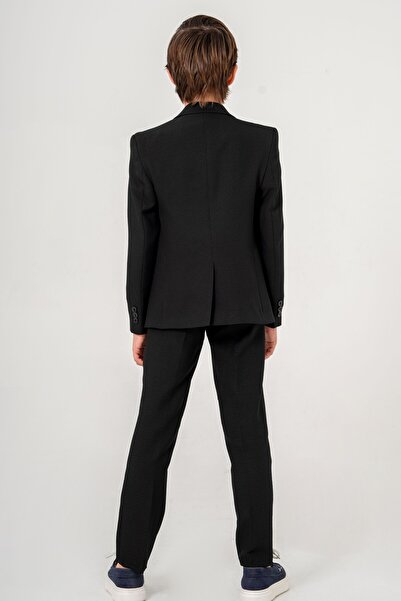 carino's kids Gofre Erkek Çocuk Takım Elbise Likralı