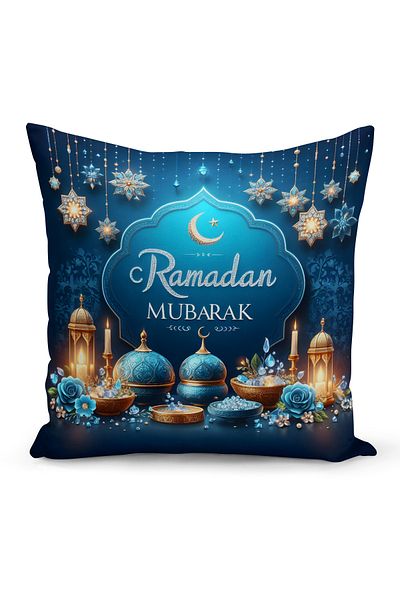 Bertille Home Husă de pernă cu imprimare digitală pe două fețe din seria Ramadan (Husă de pernă Ramadan)