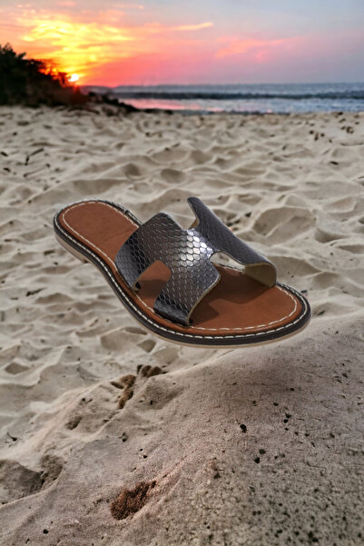 DURAN H Banded Leather Women's Slippers