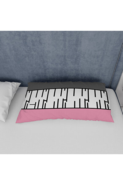 yok yok evim eve dair her şey Ružičasto-sivi klavir Sa deznom Jastučnica