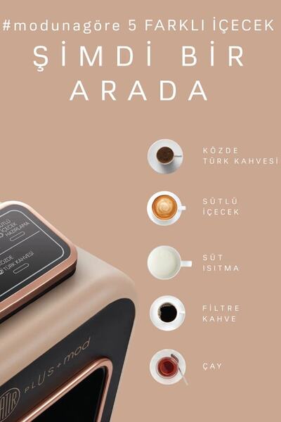 Karaca KONUŞAN Közde ve Sütlü Türk Kahvesi, Sütlü İçecek Hazırlama, Filtre Kahve ve Çay Demleme Makinesi