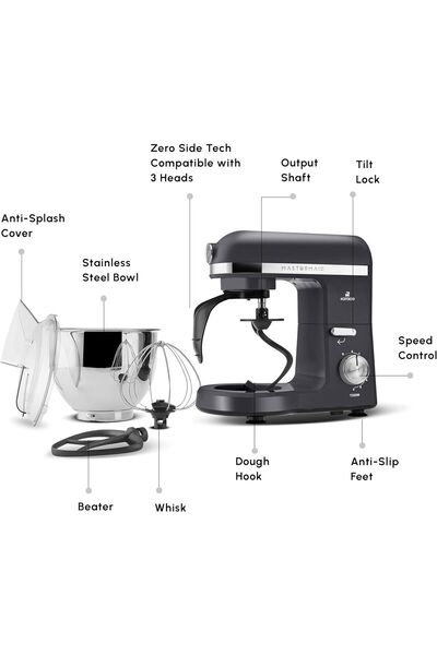 Karaca PRO Çift kollu aparat Hamur yoğurma Karıştırıcı-PÜRE Yapma 6 Kademeli 5 Litre Multfak Şefi