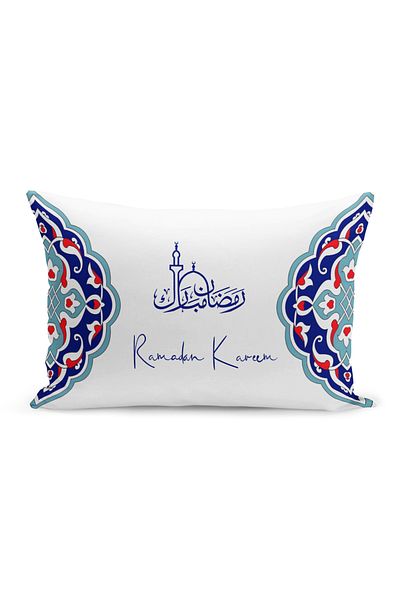 Bertille Home Husă de pernă cu imprimare digitală pe două fețe din seria Ramadan (Husă de pernă Ramadan)