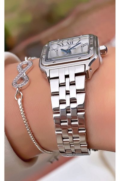 Daniel Klein Brand Silver Color Thin Cord Women's Wristwatch - Bracelet Gift