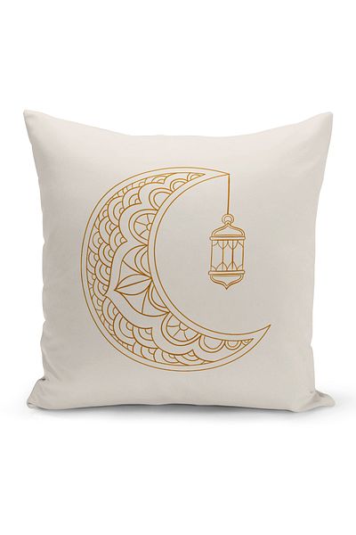 Bertille Home Ramadan Series Double Sided Digital Printed Throw Pillow Case (Ramadan Cushion Cover)