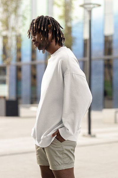 SEVBANO Plain Basic Unisex Oversize Unprinted Sweatshirt