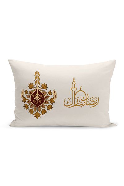 Bertille Home Ramadan Series Double Sided Digital Printed Throw Pillow Case (Ramadan Cushion Cover)