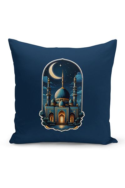 Bertille Home Husă de pernă cu imprimare digitală pe două fețe din seria Ramadan (Husă de pernă Ramadan)