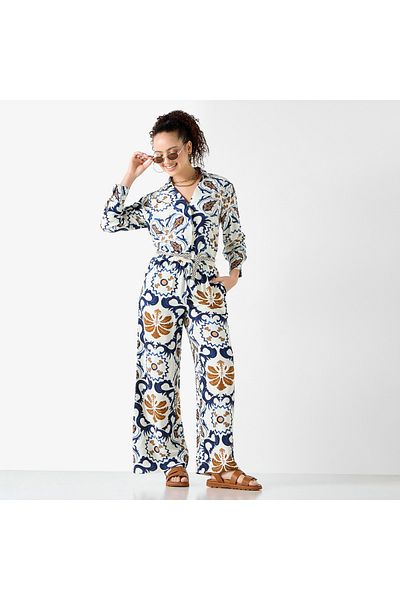 Lee Cooper All-over Print Wide Leg Pants With Pockets