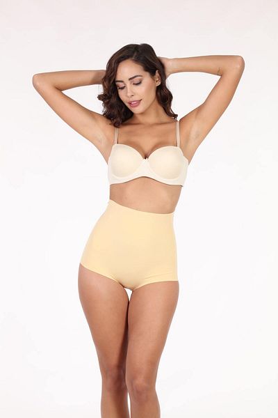 HS İÇ GİYİM Skin Color High Waist Slip Laser Corset – Anti-Slip Silicone and Shaping Body Slimming Effect