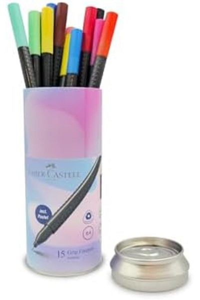 STOREMAX Nazirashop Finepen Fine Felt Tip Pen Set, 15 Pcs, 0.4 Mm, Metal Supported Tip, Ergonomic