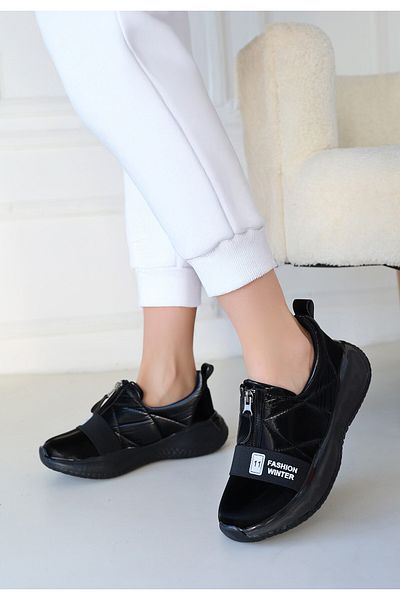 Aemido Nikeo Black Parachute Black Sole Sneakers