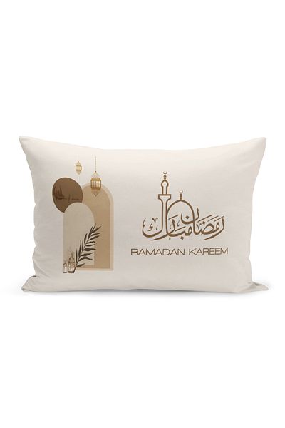 Bertille Home Ramadan Series Double Sided Digital Printed Throw Pillow Case (Ramadan Cushion Cover)