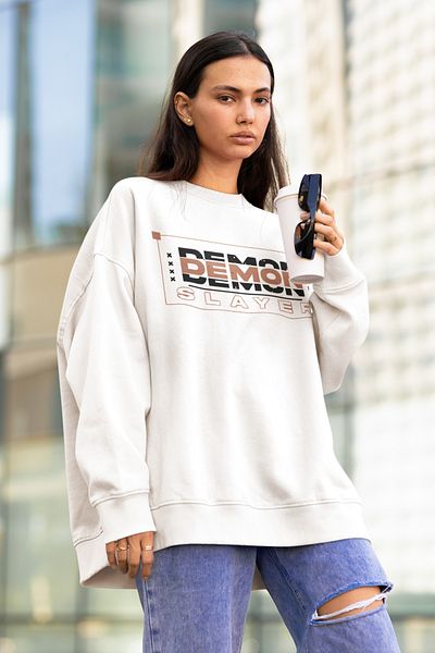SEVBANO Demon Slayer Character Printed Unisex Oversize Anime Zenitsu Sweatshirt