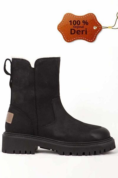 Hammer Jack Cizme de damă din piele kaki Cizme de pluș din nubuc Cizme de damă pantofi 102 23875-negru