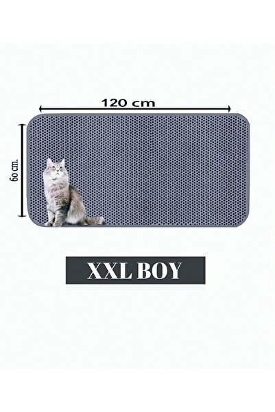 AKTUNÇ Xxl Büyük Boy Elekli Tuvalet Önü Paspası Kedi Kumu Paspası 120x60 Cm