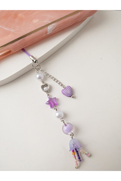 Leydia accessory Boncuk Detaylı Telefon Charm Çanta Ve Anahtar Süsü Aksesuarı