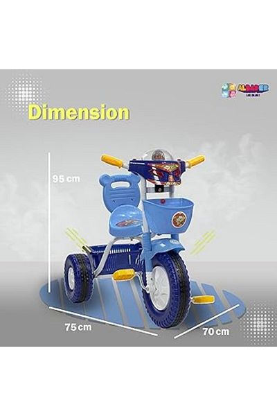 ALBADER Kids Tricycles, Toddler Trike With Double Basket, Indoor and Outdoor Children's Tricycles