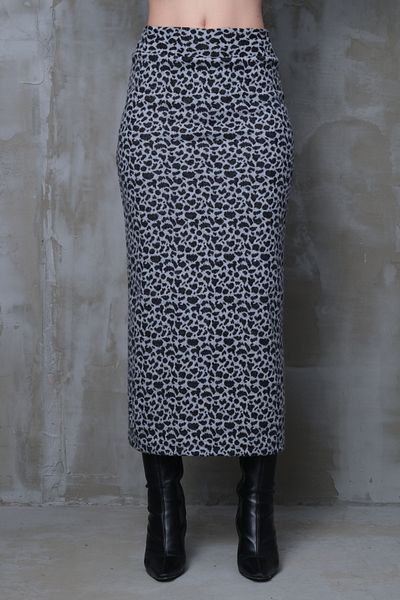 madelion Cheetah Pattern Long Pencil Skirt Slim Fit Corset Belt Makes One Size Look Thin Height96Cm