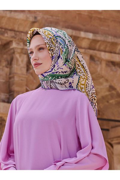 Armine Silk Scarf 2023/2024 Autumn Winter - 9037d-50 - Tivil - Shawl Pattern