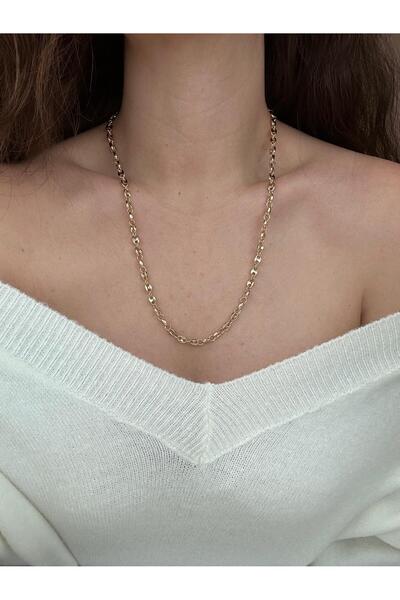 Jerie Gold Mini Badem Model 14k Çelik Kolye