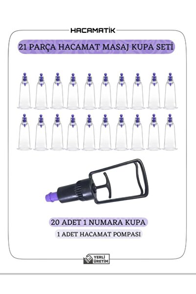MediPal 21 Parça Vakumlu 1 Numara Hacamat Kupa Seti - Medipal - Selülit Ve Ça...